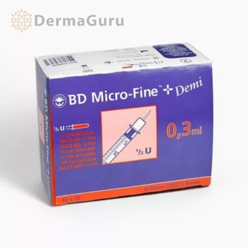 BD Micro-Fine+ Ac 0,30 ml 30G, seringă de unică folosință, 10 bucăți