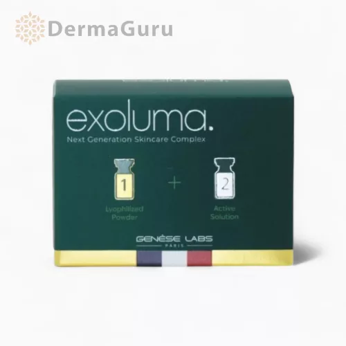 Exoluma Set – Ser complex pentru reînnoirea pielii cu exozomi (Pudră liofilizată + Soluție activatoare)