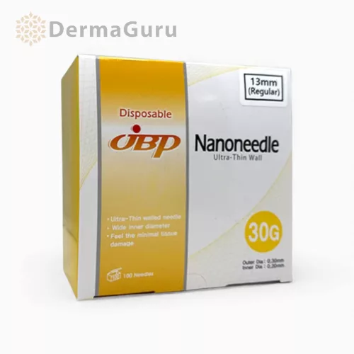 JBP Nano Cannula, canulă cu perete ultra-subțire, 30G X 13 mm, 100 buc.